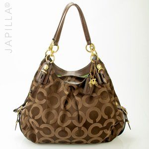 COACH MAGGIE XL CHOCOLATE BROWN PURSE